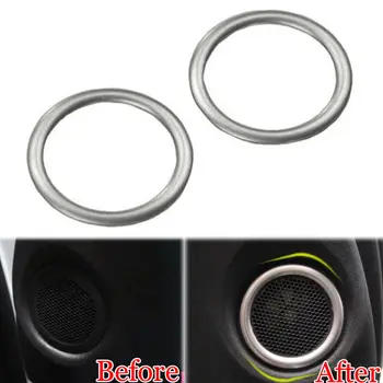 

BBQ@FUKA Car-Styling Front Door Stereo Speaker Audio Sound Frame Ring Cover Trim Sticker Fit For Land Rover Freelander 2 11-2015