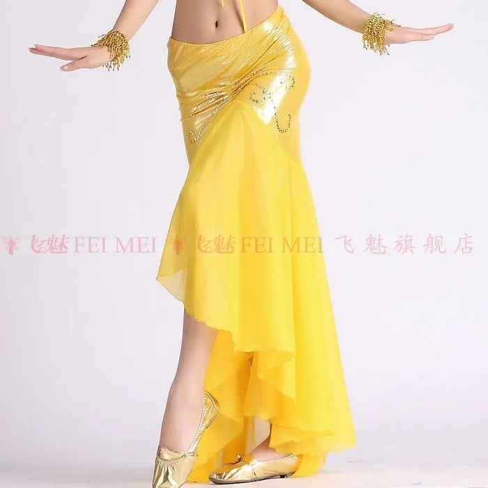 Новые костюмы для танца живота сексуальный старший шифон Fishtail юбка для танца живота для женщин юбки для танца живота