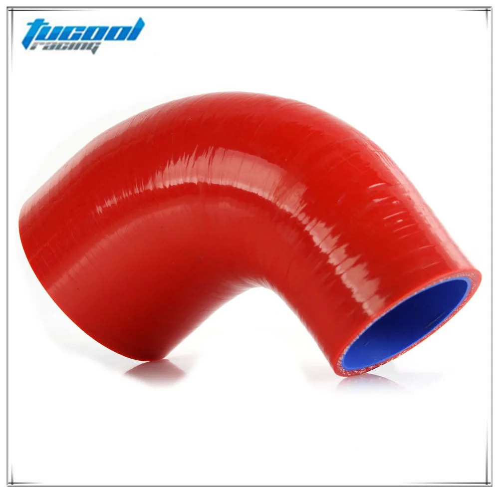 

2" to 2.64" Silicone 90 Degree Elbow Reducer Pipe Hose 51mm - 67mm Silicone Hose Coupler