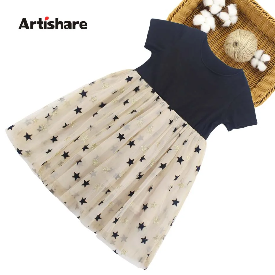 Детские летние платья для девочек, Сетчатое платье в горошек милое стильное детское праздничное платье для девочек Одежда для девочек-подростков 6, 8, 10, 12 лет