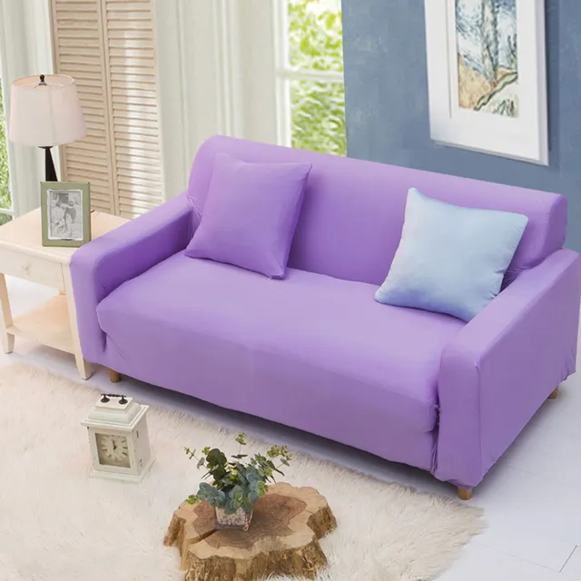 Buy Dark blue universal sofa cover for living room,solid color stretch