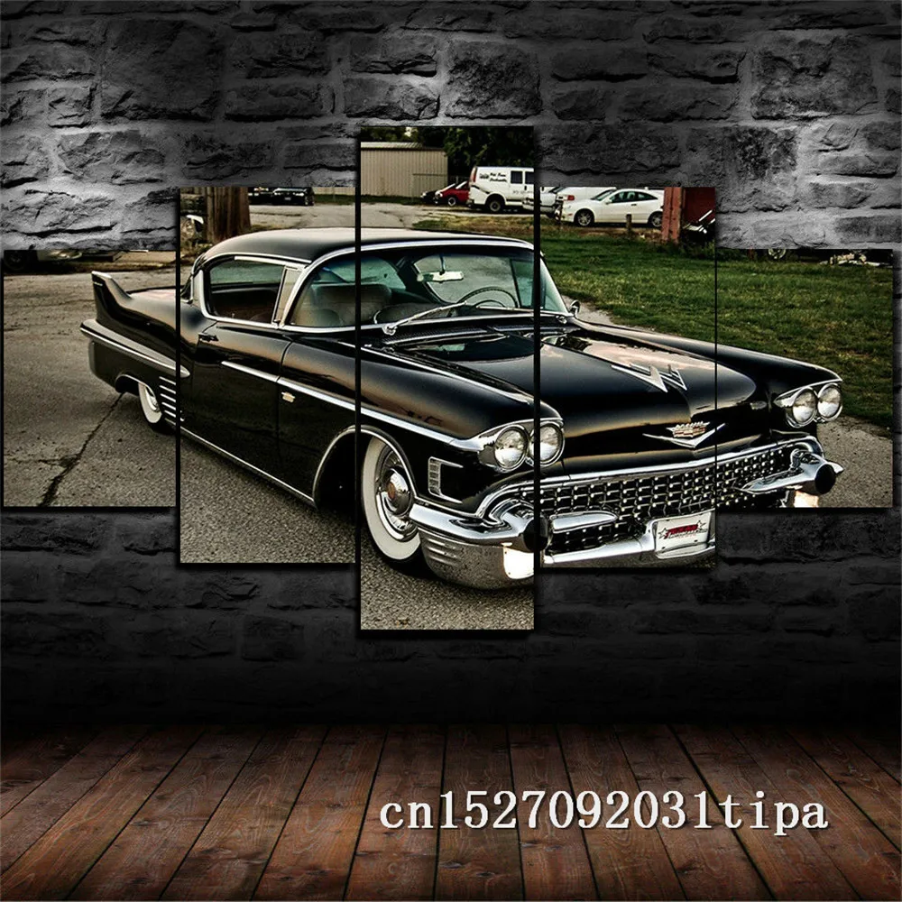 1957 Cadillac Coupe 5 панелей абстрактный фотографический плакат холст печать картины для