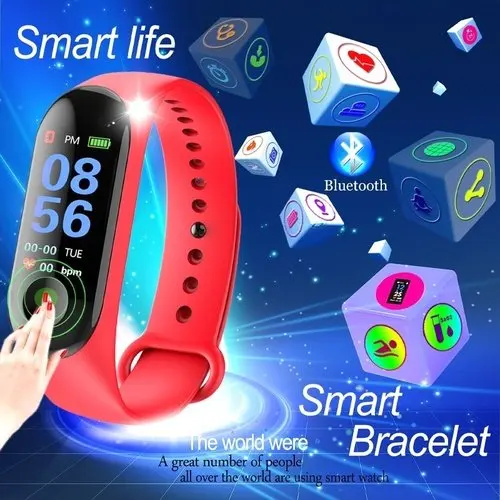 

New Smartbands Sports Bracelet Heart Rate M3C Bracelet Wristband Fitness Tracker Blood Pressure Monitor Android IOS PK Mi band