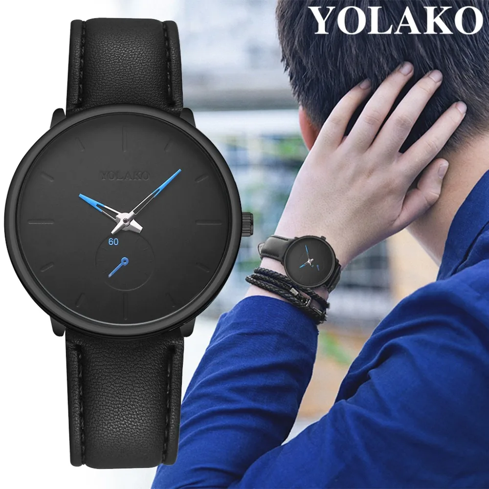 

2019 New Men Ultra Thin Business Watch Luxury Leather Male Clock Quartz Wrist Watch Relogio Masculino Hot Sell kol saati reloj