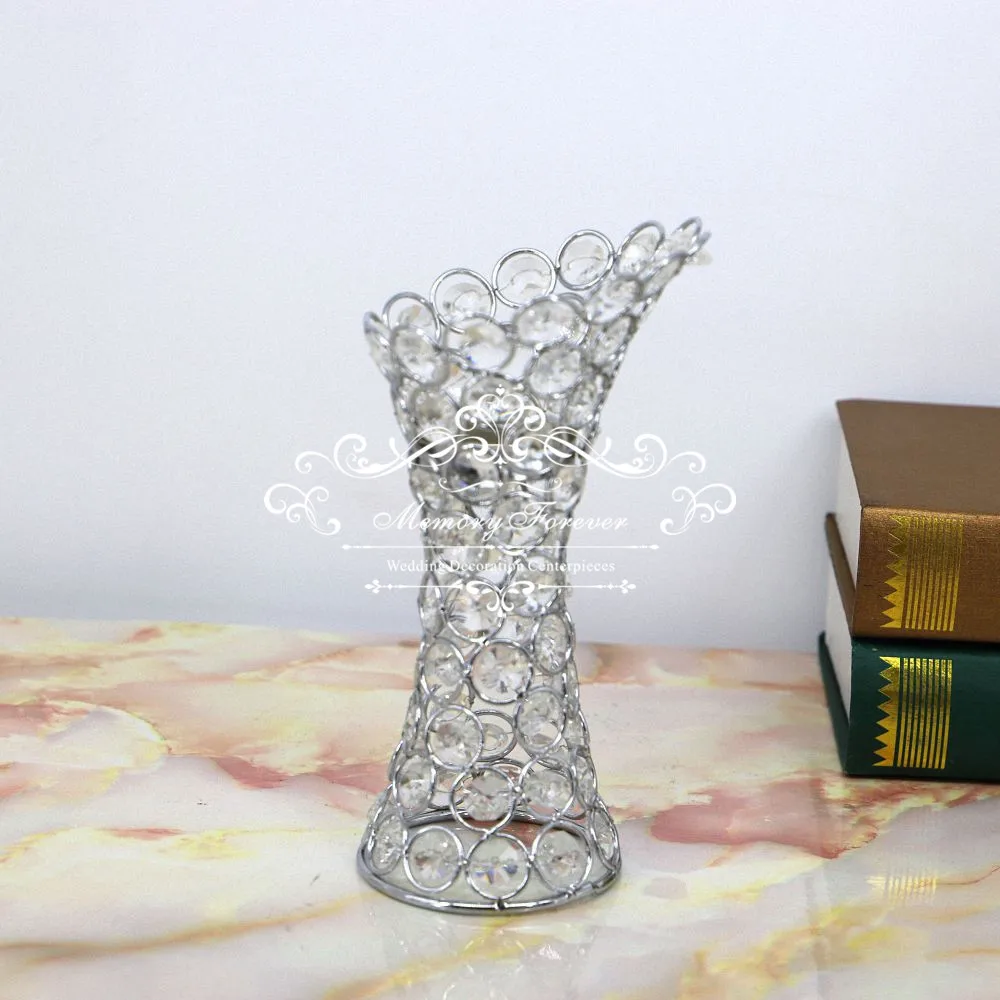 

20 шт./лот маленький подсвечник хрустальный подсвечник серебряный подсвечник ваза для цветов Центральная для свадебных украшений юбилей