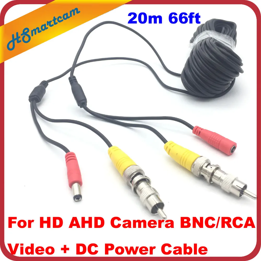 

AHD 960P Audio Mic HD Camera Accessories AHD BNC Video Power Siamese Cable for Surveillance DVR Kit Length 20m 66ft