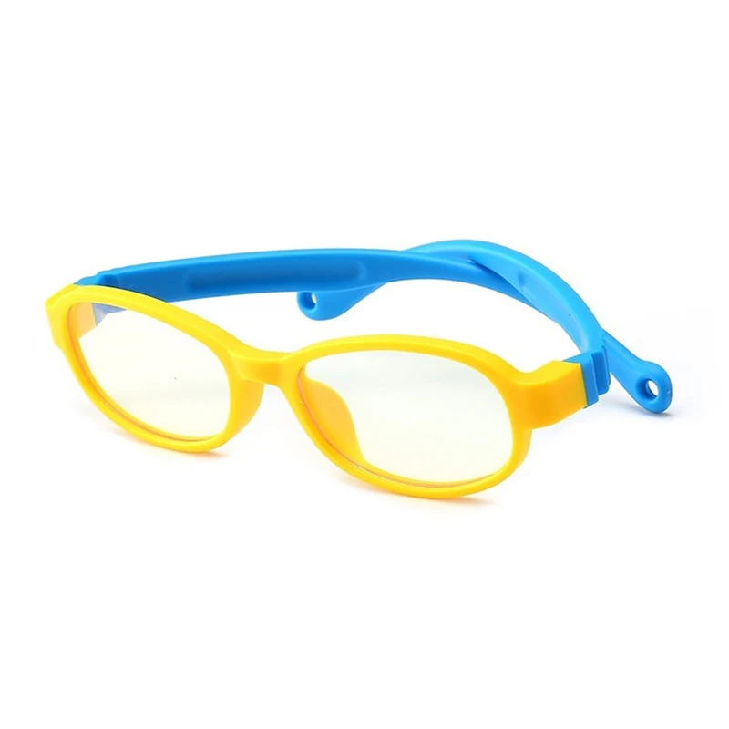 Детские Компьютерные очки для детей анти голубой свет прозрачные защитные очки желтые линзы синий блокирующий Gafas игровой экран - Цвет оправы: YellowBlue