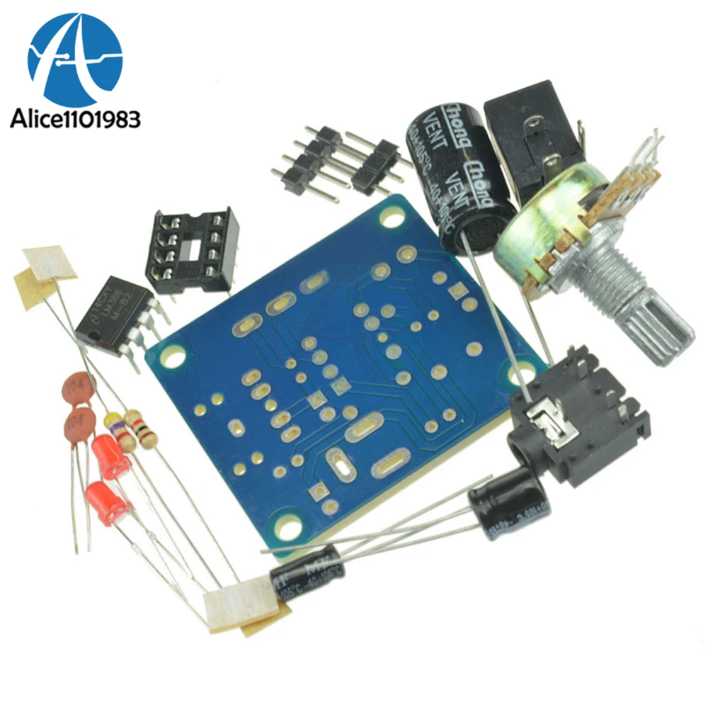 LM386 Super Mini Audio Amplifier DIY Kit Suite Trousse