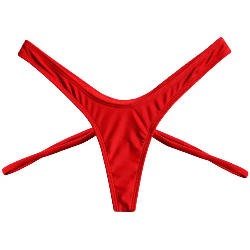 Потрясающий купальник V формы, сексуальное Бразильское бикини, женские купальники, женские стринги, купальник, танга, микро трусики, нижнее белье - Цвет: Red