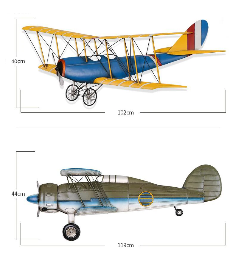 Современный кованый самолет в форме настенного подвеса, украшение на стену, кулон, кофейня, бар, домашняя настенная наклейка, Фреска, орнамент