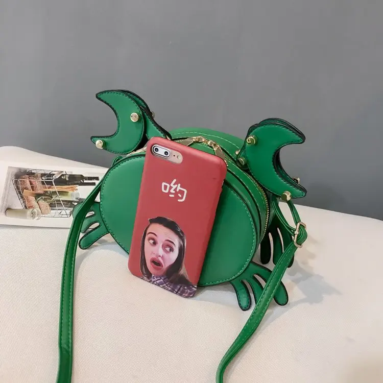 Creative Women's Shoulder Bag Cartoon Cute Crab Bags High Quality PU Leather Female Crossbody Bag For Women Shopping Handbags Creative Women's Shoulder Bag Cartoon Cute Crab Bags High Quality PU Leather Female Crossbody Bag For Women Shopping Handbags