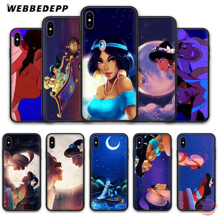 WEBBEDEPP Disny Aladdin Jasmine Soft Silicone Case for iPhone 8 7 6S 6 Plus 11 Pro XS Max XR X 5 5S SE Back Shell | Мобильные
