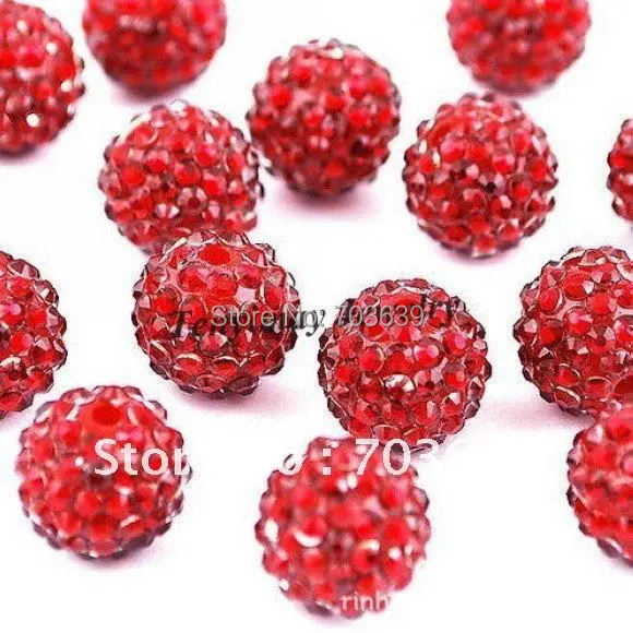 

Resin Crystal Ball Beads 10mm Dark Red Spacer Bead Fit Jewelry DIY 50pcs Wholesale