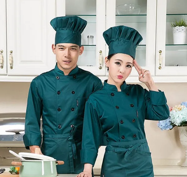 green chef jacket