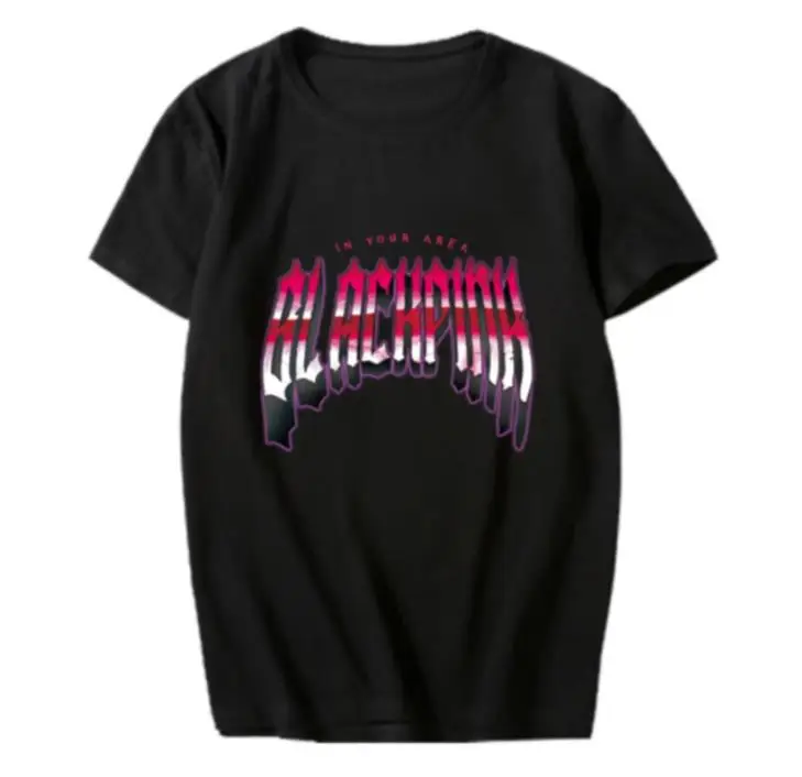 

Blackpink kill this love concert same printing o neck short sleeve t shirt kpop summer style unisex fashion t-shirt 4 colors