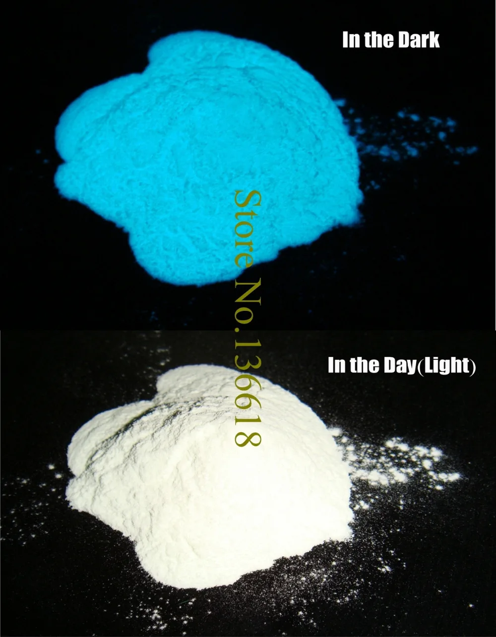 

50gram x Luminous Turquoise(Aqua Blue)Color Glow in the Dark Photoluminescent Dust Phosphor Powder Pigment