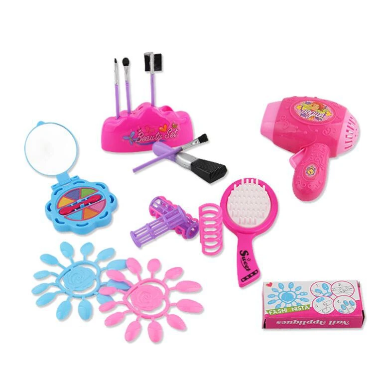 Детские косметические игрушки, игрушки для ролевых игр, фен для волос, Кисть для макияжа, подарочный набор, детские рождественские игрушки для девочек
