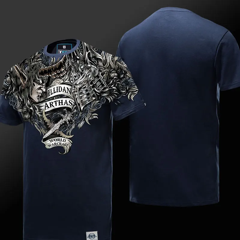 

Limited Editon Tshirt Arthas Menethil VS Illidan Stormrage T-shirt Unique Blue Men Plus Size Tee Shirt