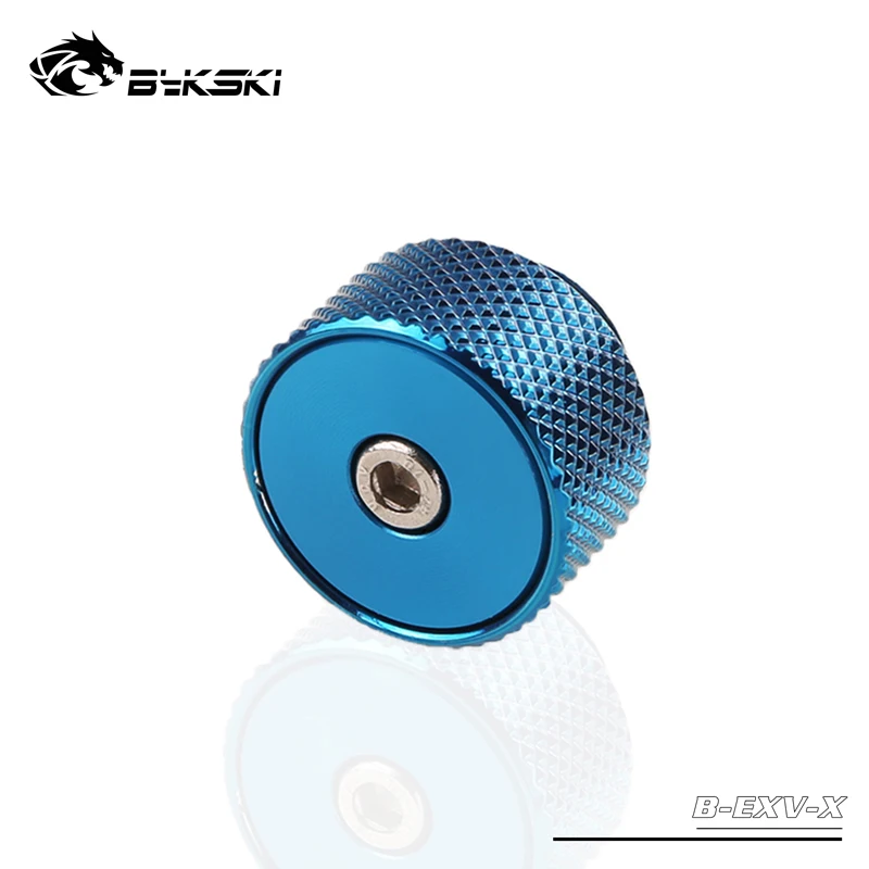 BYKSKI синяя версия G1/4 разъем/фитинг шланга/OD14mm фитинг для жесткой трубки/фильтр/термометр/поворотный фитинг/переключатель воды - Цвет лезвия: Release Air Plug