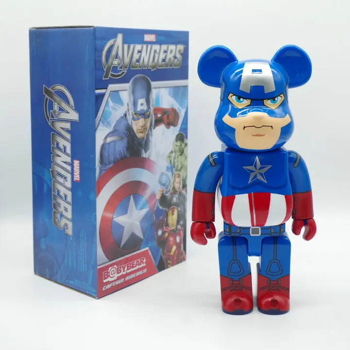 Бесплатная доставка EMS 400% bearbrick be @ rbrick Медиком игрушка Капитан Америка модная