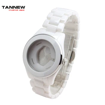 

High quality for AR1425 ceramic strap with case watchband white strap with butterfly buckle strap watch accessories
