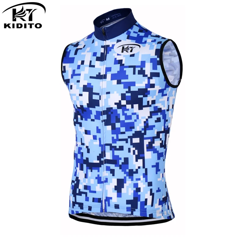 

KIDITOKT Florr Sleeveless Pro Cycling Vest Summer Breathable MTB Bike Jersey Men Bicycle Clothing Ropa Maillot Ciclismo