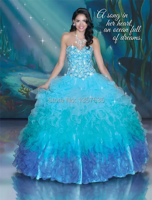 Ocean Blue Sweet 16 Dresses