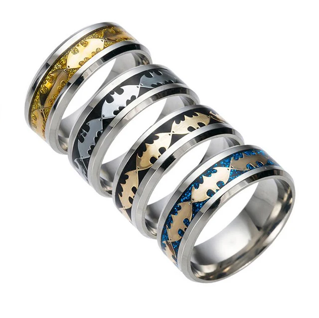 new arrival 316l stainless steel batman rings gold silver black blue titanium steel wedding rings for - Black And Blue Wedding Rings new arrival 316l stainless steel batman rings gold silver black blue titanium steel wedding rings for - Black And Blue Wedding Rings