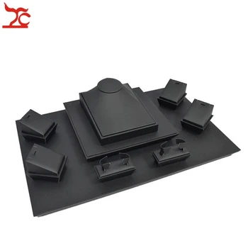 

High Quality Jewelry display Set 55*36*13cm Black Leatherette Bracelet Stand Pendant Necklace Window Showcase
