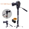 Yunteng 288 Camera Monopod Tripod + Fluid Pan Head Ballhead + Unipod Holder Base Stand for Ditigal Camera DSLR Smartphone Clip ► Photo 1/6