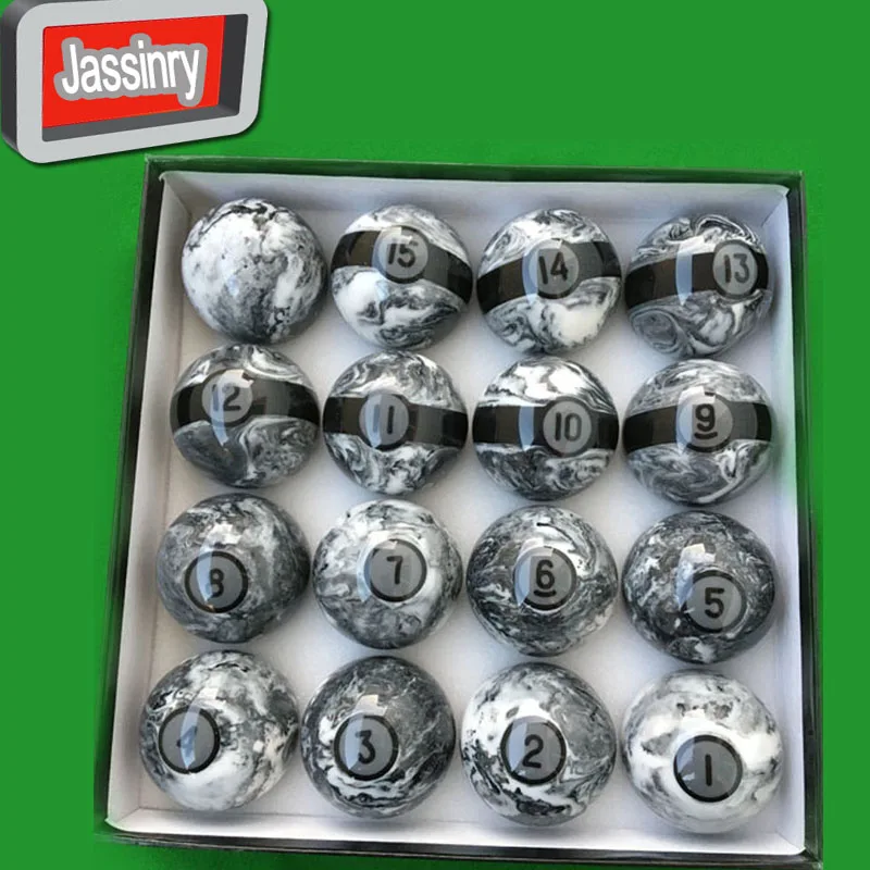 

New Water ripple design 57.2mm Billiards balls High quality Resin and Maple 2 1/4" Pool complete set balls Billiards accessories