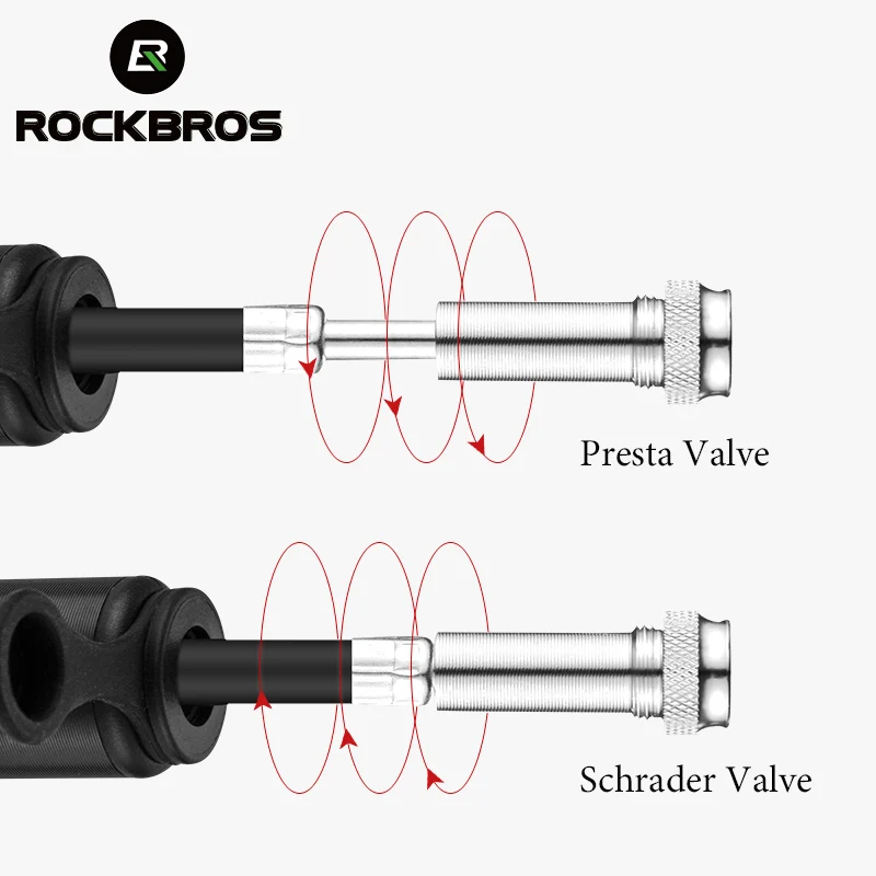 ROCKBROS велосипедный насос портативный мини воздушный насос высокого давления 160 фунтов/кв. дюйм MTB дорожный велосипед шин аксессуары для велоспорта(A/V)(F/V