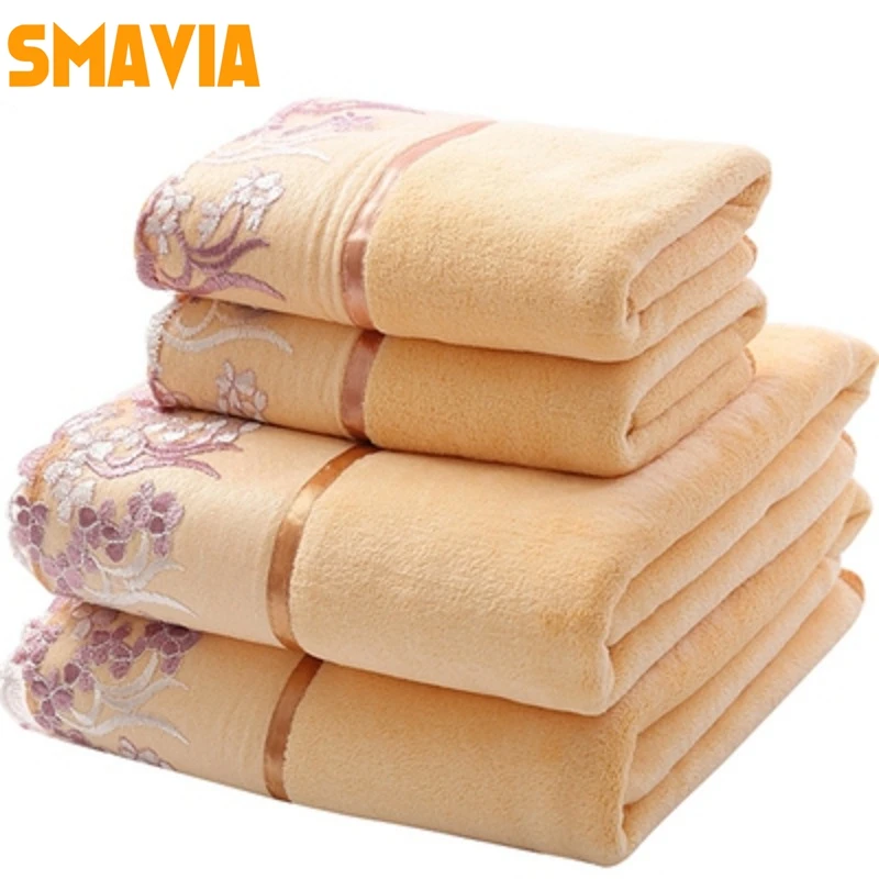 1pc(70*140cm) bath towel+2pcs (35*75cm) skin friendly Fiber Cotton Face