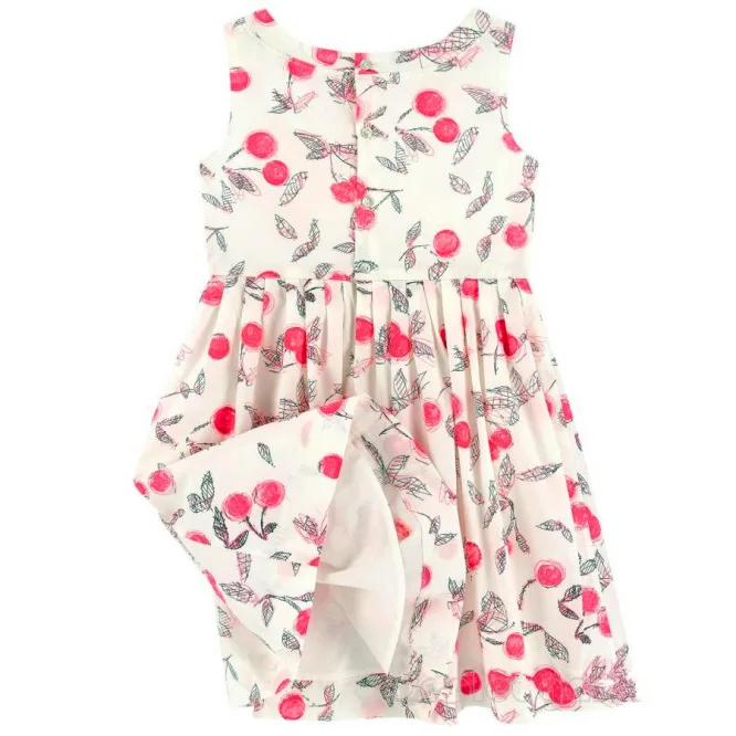 

2018 INS HOT BABY GIRL CLOHTES GIRLS CLOHTING KIDS CHERRY DRESSES VESTIDO kids dresses for girls