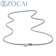 ZOCAI платина PT950 Ожерелье Веревка Цепь ожерелье 42 см-44 см X00381