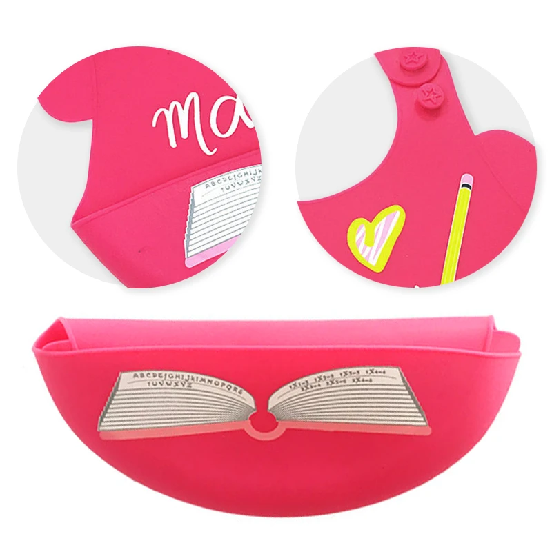Cartoon Soft Fold Adjustable Baby Silicone Feeding Bib Girl Boy Stuff Silica Gel Waterproof Bibs Baby Silicone Bib Unisex