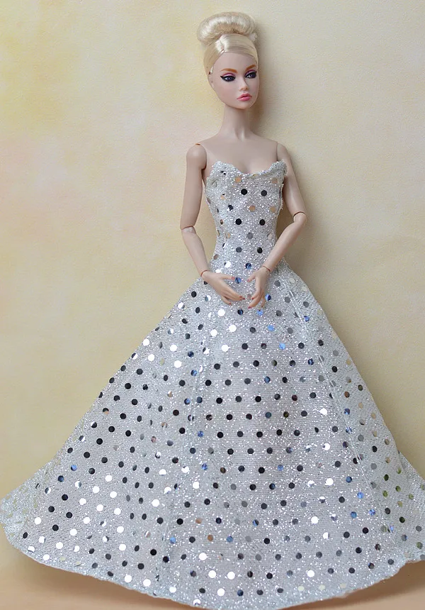 High quality Handmade Gifts For Girls Slim Evening Suit Wedding Dress Clothes For Barbie 1 6