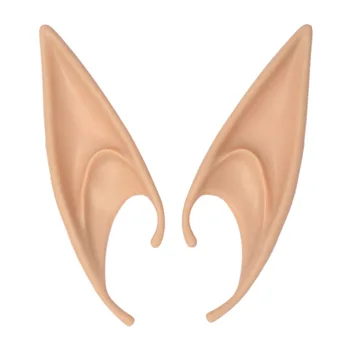 

1 Pair PVC Fairy Pixie Fake Elf Ears Halloween Mask New Party Mask Scary Halloween Decoration Soft Pointed Prosthetic Ears Lon