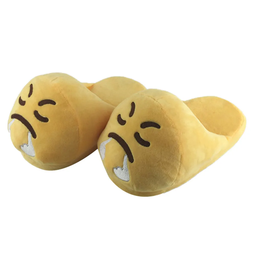 Women'S Slippers Emoji Slippers Winter Indoor Cotton Plush Slipper