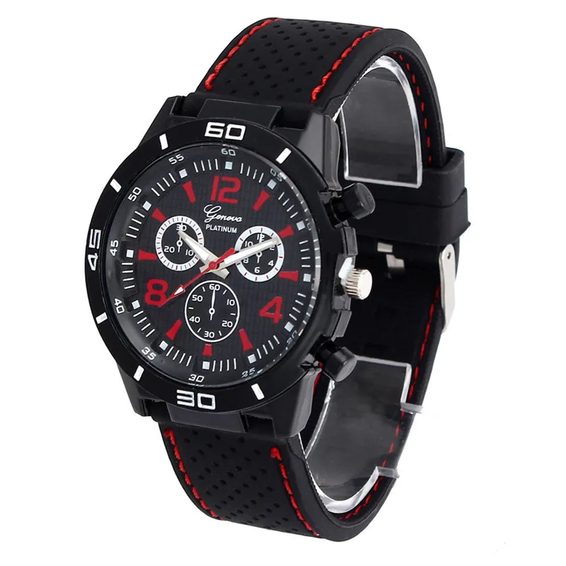 Top Brand Luxury Male Geneva Men Watch Silicone Analog Quartz Wrist 