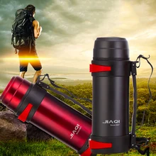

2000/2200ML Travel Thermos Bottle Stainless Steel Portable with Rope Insulated Vacuum Flasks Thermoses Outdoor Water bottle