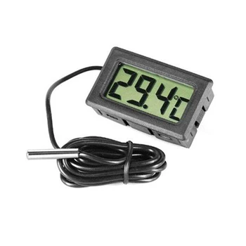 

1pcs Mini LCD Digital Thermometer for Fridges Freezers Coolers Aquarium Chillers Mini 1M Probe Black