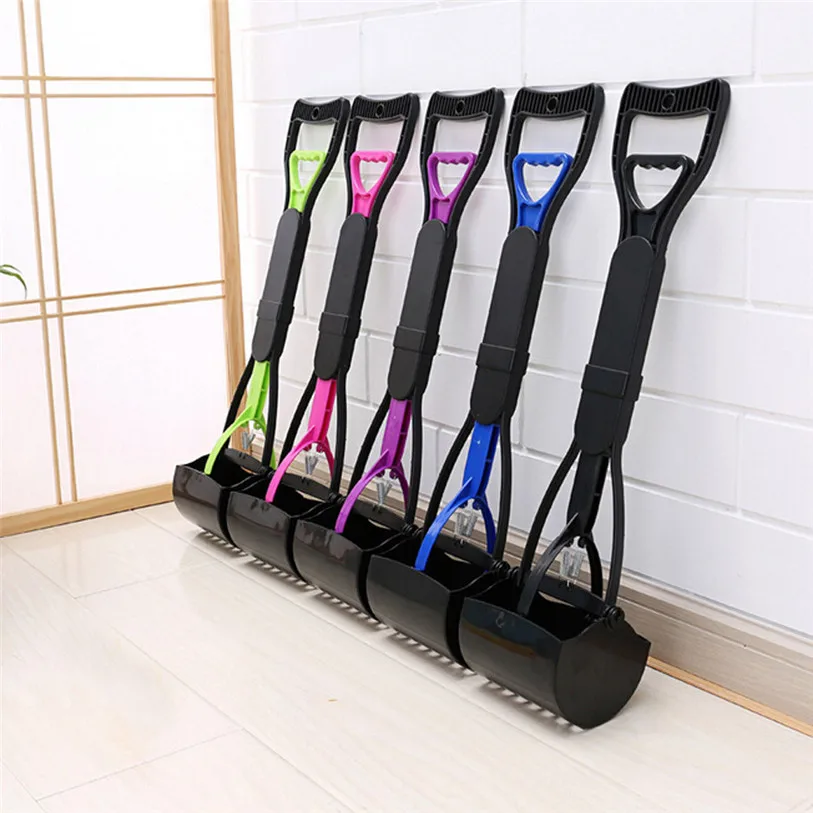 Pet Pooper Scooper Long Handle Jaw Poop Scoop Clean Pick Up Animal Waste Dog Puppy Cat Waste Picker Cleaning Tools #F#40DC14 (11)