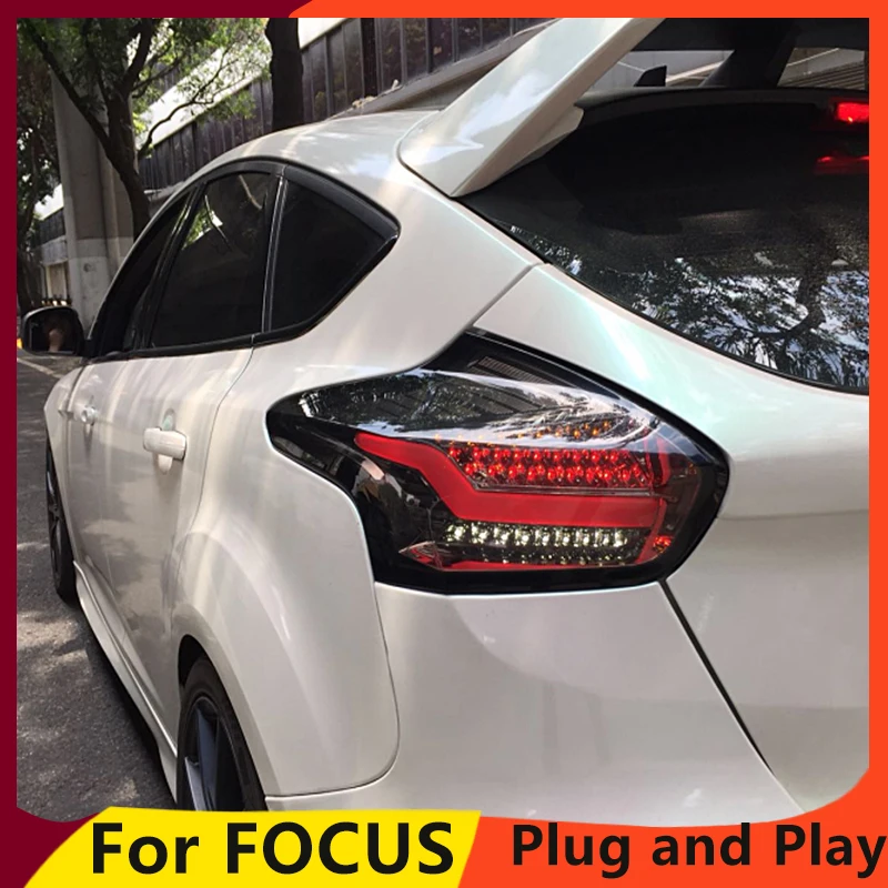 

KOWELL Car Styling for Focus 2 taillights 2015 2016 2017 2018 LED Tail Lamp rear trunk lamp cover drl+signal+brake+reverse