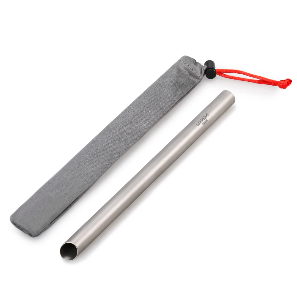 

Lixada Reusable Drinking Straw Super Light Titanium Drinking Straw For Outdoor Home Party Drinking Tube High Quality Metal Straw