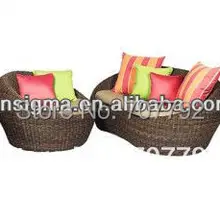 Дизайн открытый ротанга изогнутые диваны