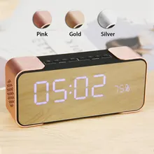 Portable Bluetooth Speaker PTH-305 Wireless Stereo Music Sound Box Support FM Radio Line in TF Time/Alarm Clock altavoz Speakers