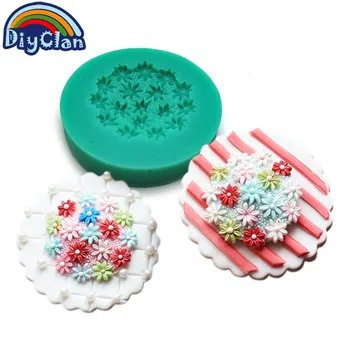 

Flower style silicone chocolate molds for cake decorating soap mold fondant tools resin form kitchen cake tools baking F0914HM