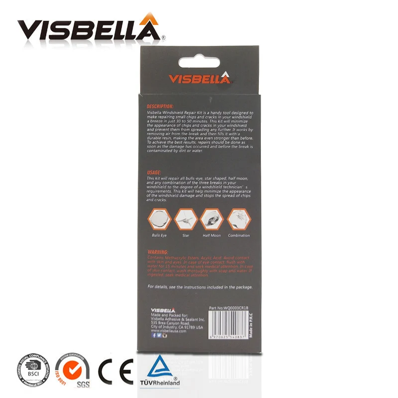 Visbella DIY Windshield Repair kit Windscreen Glass for Car Repair Hand Tool Sets Scratches Chip Cracks Restore Window Polishing Visbella DIY Windshield Repair kit Windscreen Glass for Car Repair Hand Tool Sets Scratches Chip Cracks Restore Window Polishing