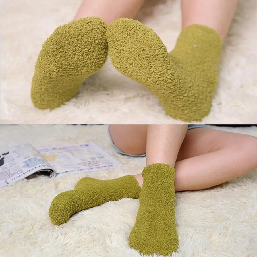 MUQGEW сказочные эластичные домашние мягкие носки-тапочки для женщин и девочек пушистые теплые зимние дышащие чистые носки различных цветов